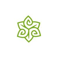 Trinity Triquentra elegant icon logo, leaf triangle for nature industri, triangular vector