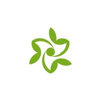 nature leaf rotation triangle trinity icon logo, industri, triangular, elegant vector