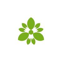 leaves center trinity icon logo, leaf triangle for nature industri, triangular, elegant vector