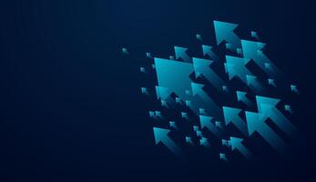 Group of arrows up trend concepts for business arrow up growth line circuit technology on dark blue background, illustration vector
