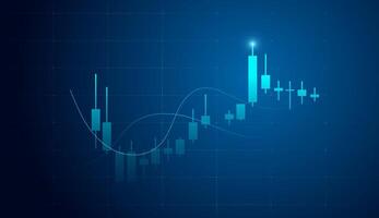 A growht Charts of Finance trade i market and blue chart elements for up trend financial objects concepts , illustration vector