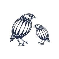 Stylized Blue Bird Illustration with Intricate Patterns vector