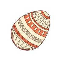 Black and White Easter Egg with Geometric Patterns vector