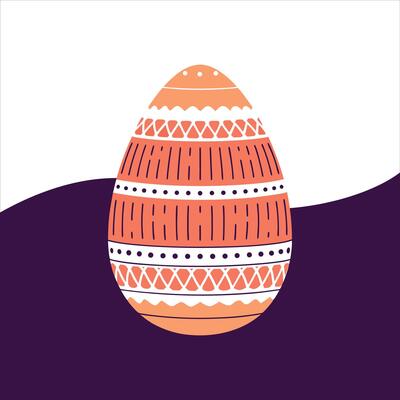 Beautifully Decorated Easter Egg with Intricate Geometric Patterns