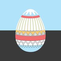 Colorful Easter Egg with Intricate Geometric Patterns vector
