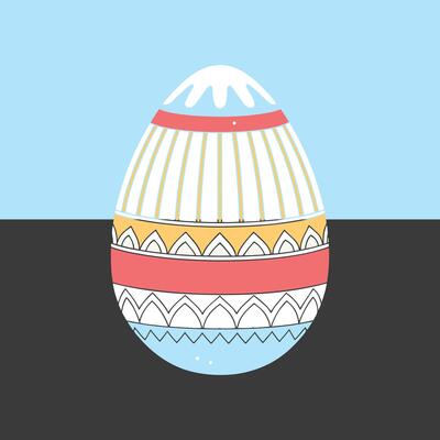Colorful Easter Egg with Intricate Geometric Patterns