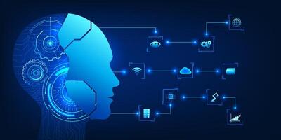 Ai robot brain refers to an Agentic AI system that can manage tasks, make decisions, and adjust business or technology processes to be efficient on its own.New AI is driven by intelligent system vector