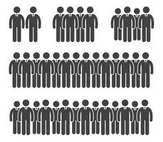 Team icon set, human, group of businessman, human resource and icon concept, Employee vector
