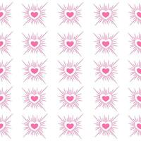 Seamless pattern of heart shaped tunnel. Pink romantic pattern. Trendy illustration. Valentine's day, birthday pattern design for wrapping paper, wallpaper vector
