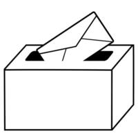 Sound icon selection. Entering ballots in the box. vector