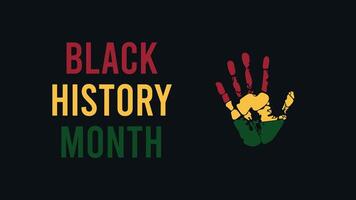 Black History Month. African American History.Poster, card, background.Horizontal banner template design, poster with text. vector