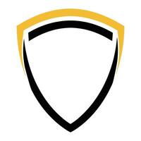 Minimalist Shield Icon Graphic vector