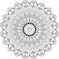 Decorative Mandala with Leaf Elements. Ideal for Coloring Pages and Decorative Projects vector