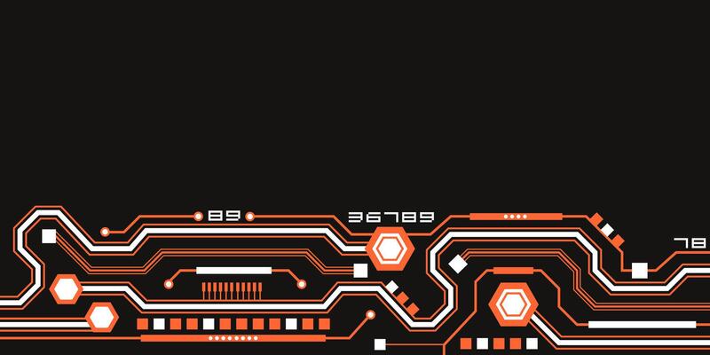 Electronic chip.Technological banner background.