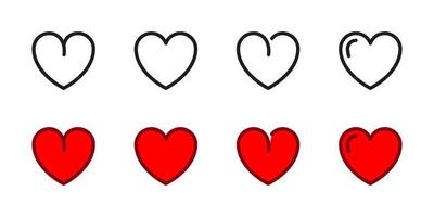 Heart icon. Love and affection illustration. Red heart shape symbol of romance and emotional connection. Relationships, Valentine's Day and caring feelings sign. vector