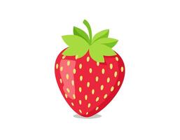 A strawberry is shown on a white background vector