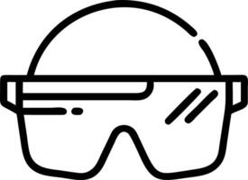 A black and white image of a safety helmet vector