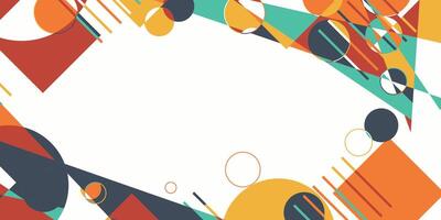 Abstract geometric background with circles and shapes vector