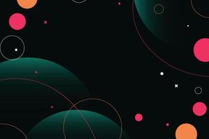 A black background with circles and dots vector