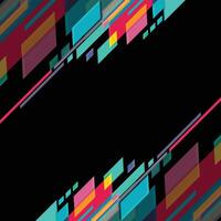 Abstract geometric pattern on black background vector