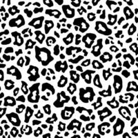 Leopard pattern. Seamless print. Animal texture. Black spots on white background. Cheetah skin imitation for painted on clothes or fabric vector