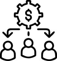 Business team optimizing financial efficiency in collaborative workspace copy space flat vector
