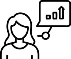 Businesswoman analyzing AI driven supply chain data on plain background copy space flat vector