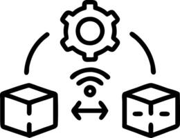 Business team leveraging AI for sustainable supply chain in reality setting copy space flat vector