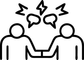 Business team struggling with communication in close up meeting copy space flat vector