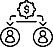 Business team optimizing cost benefit ratios in collaborative environment copy space flat vector