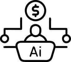 Business team using AI driven financial tools on glossy desk copy space flat vector