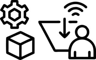 Business team optimizing AI for green supply chain in environment setting copy space flat vector