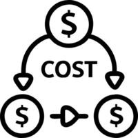 Business team optimizing cost reduction strategies in collaborative environment copy space flat vector