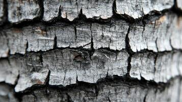 Close-up of textured bark on a tree trunk. photo