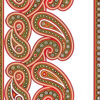 Retro paisley seamless pattern with intricate swirls and rich colors for artistic applications concept as Artistic retro paisley pattern with intricate swirls and rich colors ideal Seamless Set vector