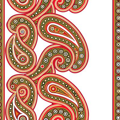 Retro paisley seamless pattern with intricate swirls and rich colors for artistic applications concept as Artistic retro paisley pattern with intricate swirls and rich colors ideal Seamless Set