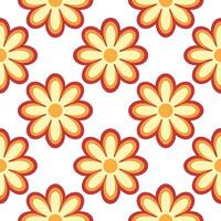 70s inspired seamless pattern with psychedelic shapes and vibrant color schemes for creative projects concept as Psychedelic 70s pattern featuring vibrant shapes and color schemes Seamless Set vector