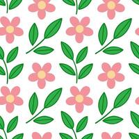 Bright spring nature seamless pattern with bold blooms and green leaf backgrounds for lively garden projects concept as Bright spring floral pattern featuring bold blooms and lush Seamless Set vector