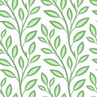 Elegant spring nature seamless pattern with delicate vine patterns and soft green hues for refined natural designs concept as Refined spring nature pattern featuring delicate vines Seamless Set vector