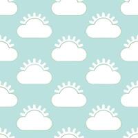 Soft spring sunshine seamless pattern with light gradients and cloud motifs for serene airy spring designs concept as Airy spring sunshine pattern with soft gradients and cloud mot Seamless Set vector