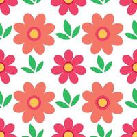 Bright spring floral seamless pattern with large bold blooms and contrasting shades for vibrant spring designs concept as Bold spring floral pattern with large blooms and contrasti Seamless Set vector