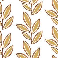 Vintage spring leaves seamless pattern with earthy tones and soft textures for a natural organic design concept as Organic spring leaves pattern with earthy tones and soft textures Seamless Set vector
