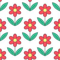 Modern spring floral seamless pattern with bold colors and dynamic shapes for contemporary designs concept as Bold spring floral pattern featuring dynamic shapes and vibrant colors Seamless Set vector