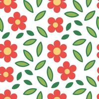 Retro inspired spring floral seamless pattern with bold and contrasting color schemes for lively designs concept as Lively spring floral pattern with retro influence featuring bold Seamless Set vector