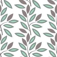 Earthy spring nature seamless pattern with botanical leaves and muted neutral tones for natural balanced decor concept as Balanced earthy spring nature pattern with botanical leave Seamless Set vector