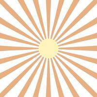 Vintage spring sunshine seamless pattern with faded sun rays and soft muted colors for retro spring designs concept as Retro spring sunshine pattern with faded sun rays and soft mu Seamless Set vector