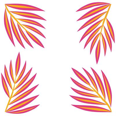 Retro tropical seamless pattern with palm leaves and vibrant colors for summer designs concept as Vibrant retro tropical pattern featuring palm leaves and bright colors perfect for Seamless Set