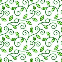 Playful spring nature seamless pattern with swirling vines and whimsical leaf details for joyful lively designs concept as Whimsical spring nature pattern with swirling vines and p Seamless Set vector