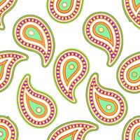 Retro paisley seamless pattern with vibrant colors and swirling designs for dynamic projects concept as Dynamic retro paisley pattern featuring vibrant colors and swirling designs Seamless Set vector