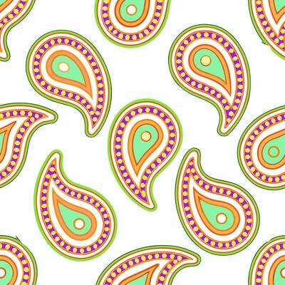Retro paisley seamless pattern with vibrant colors and swirling designs for dynamic projects concept as Dynamic retro paisley pattern featuring vibrant colors and swirling designs Seamless Set